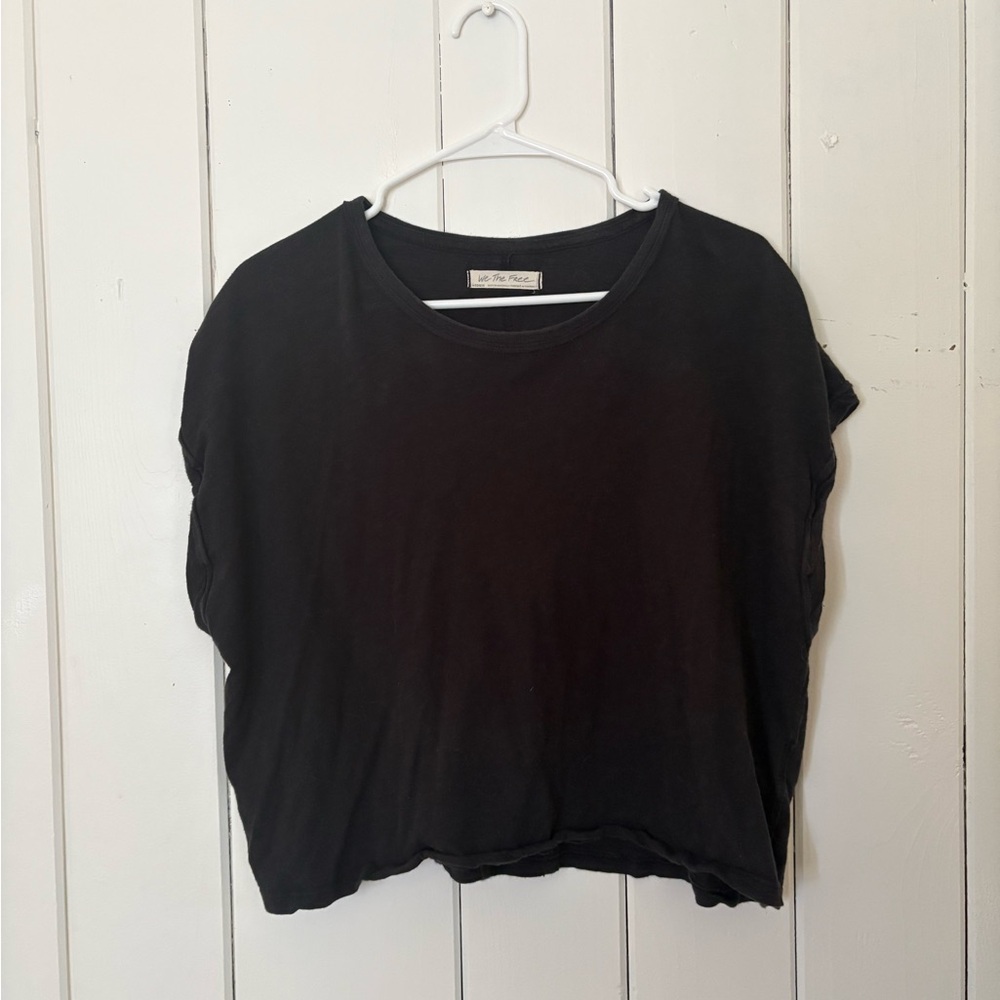 We The Free Black Crop Top